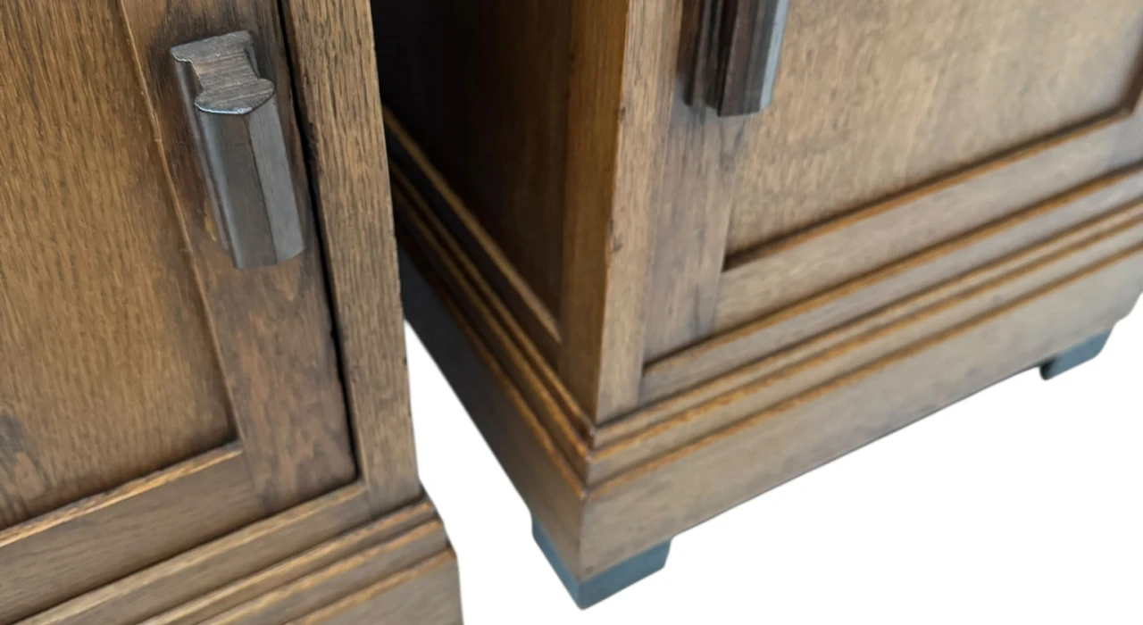 Two Art Deco Modernist Nightstands or Bedside Tables, 1920s